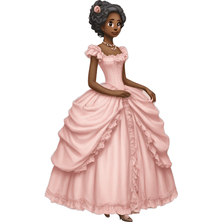 rococo pale pink dress emoji