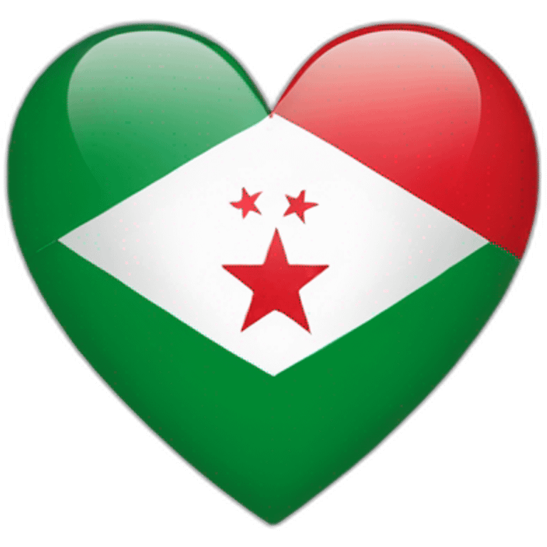 Heart Emoji with the flag of Algeria  emoji