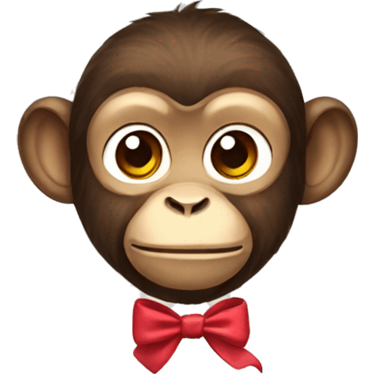 Monkey with bow  emoji