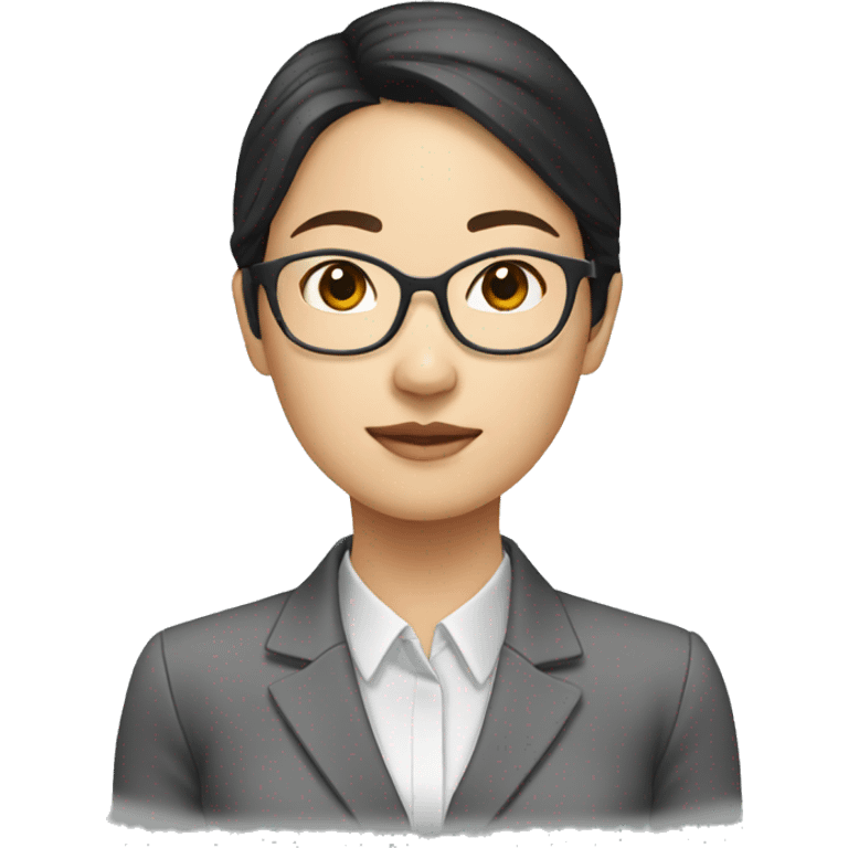 young asian woman office worker emoji