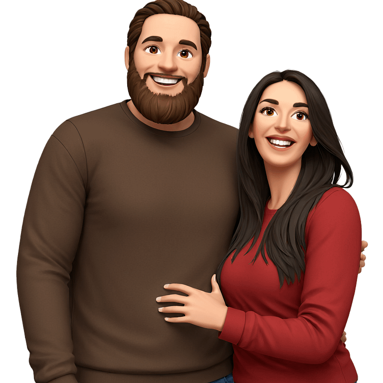 smiling couple in casual wear emoji