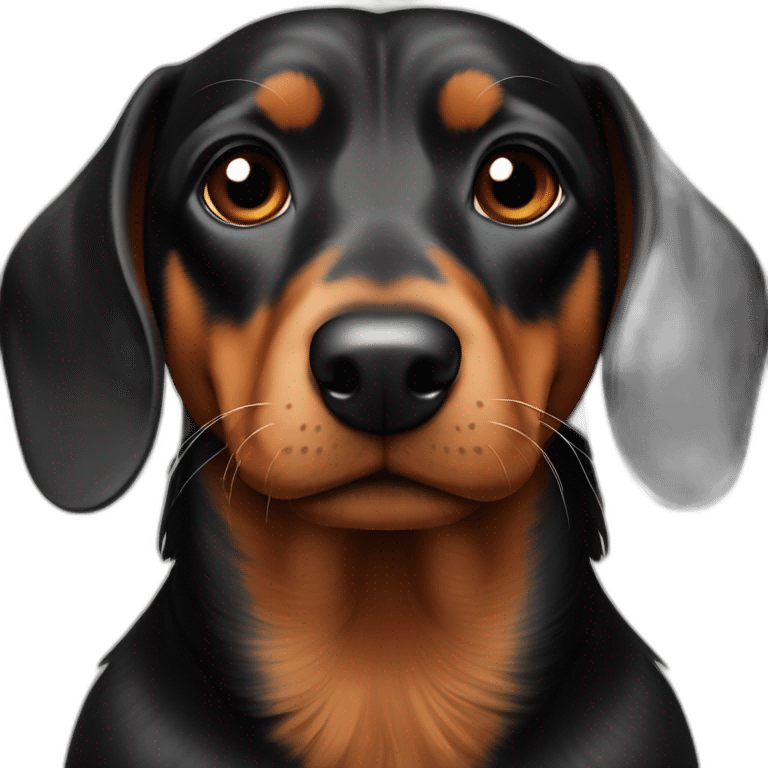 daschund black and braun emoji