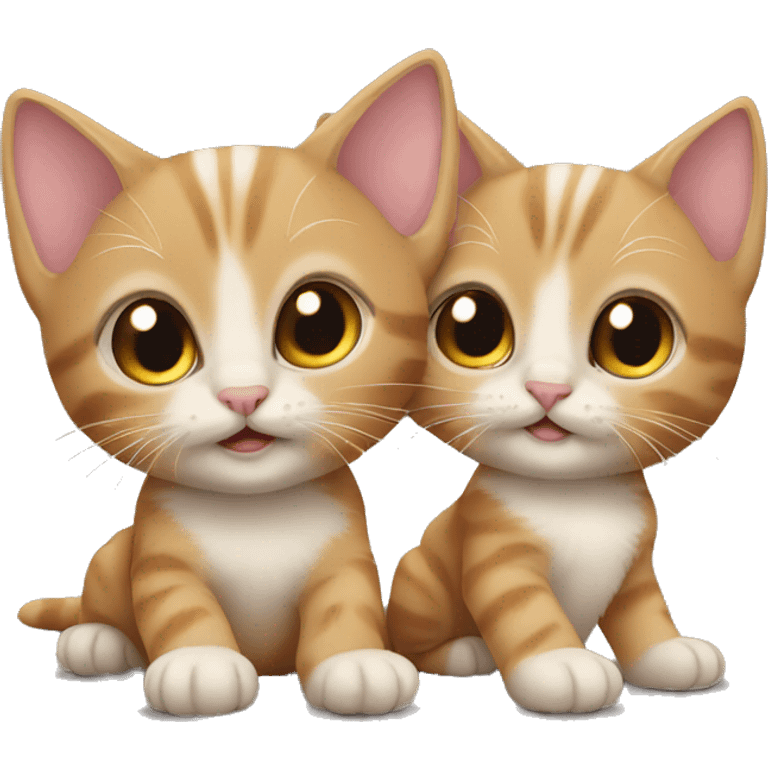 two kittens emoji