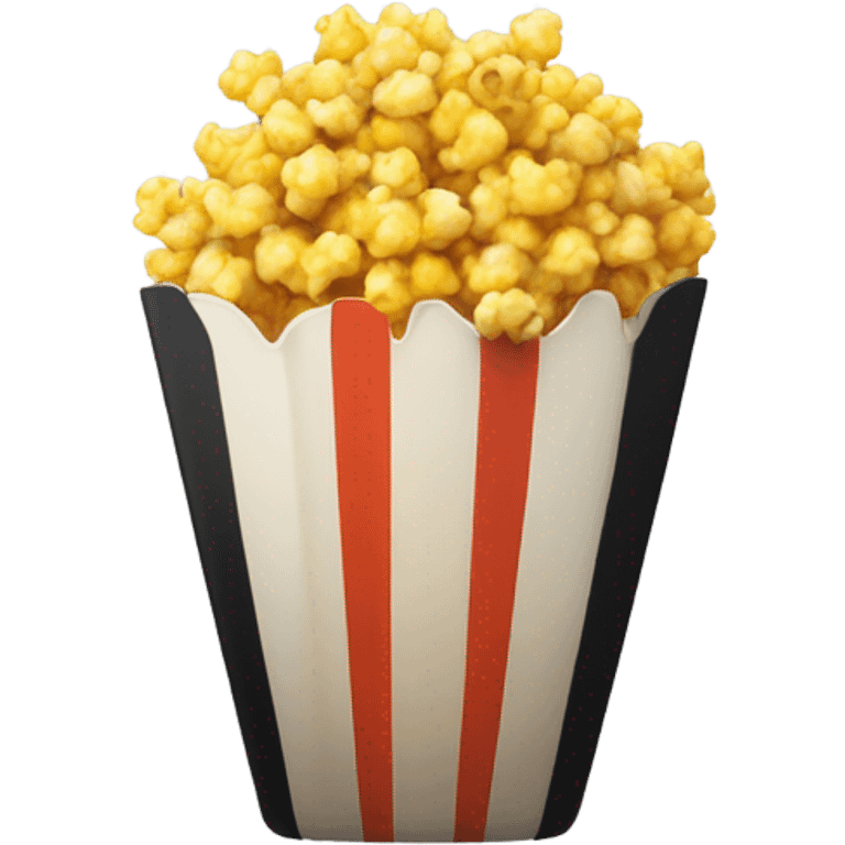 🍿 Popcorn in black and yellow
 emoji