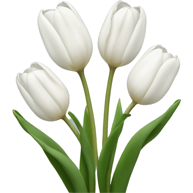 White tulips  emoji