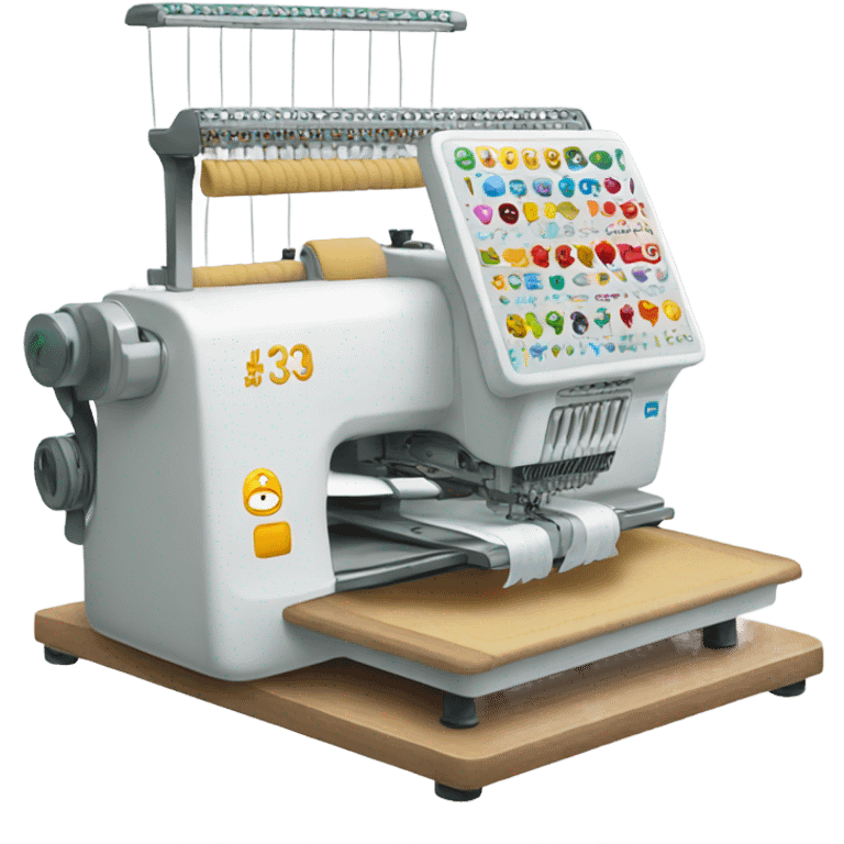 Embroidery machine emoji