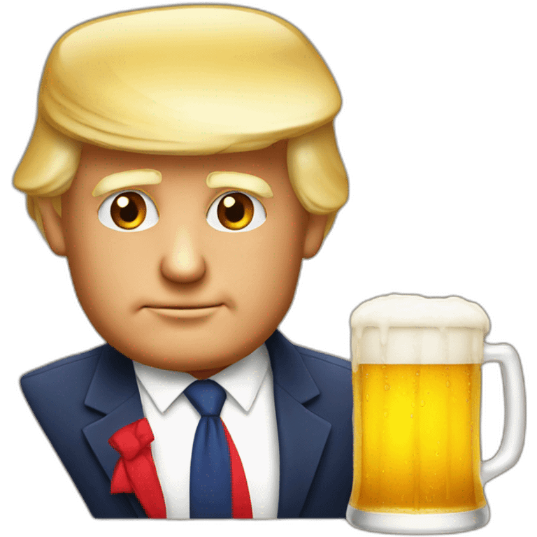 Trump drink à beer emoji