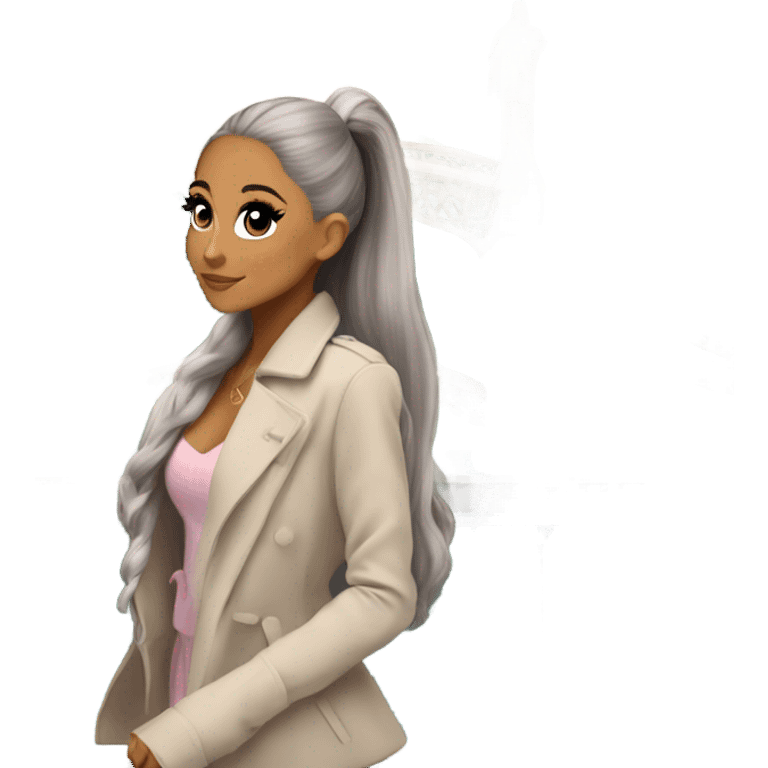 Ariana grande talking to gorge brige emoji