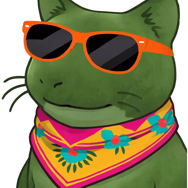 Cat with sunglasses emoji