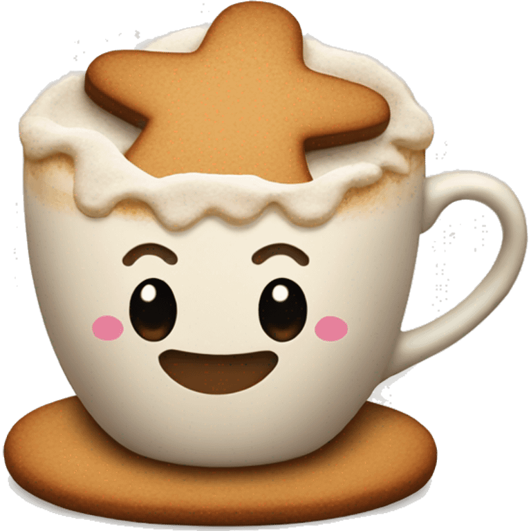 Gingerbread latte emoji