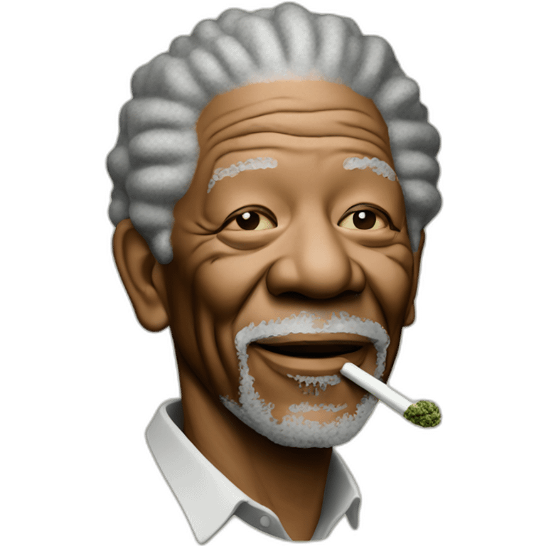 Morgan Freeman smoke cannabis emoji