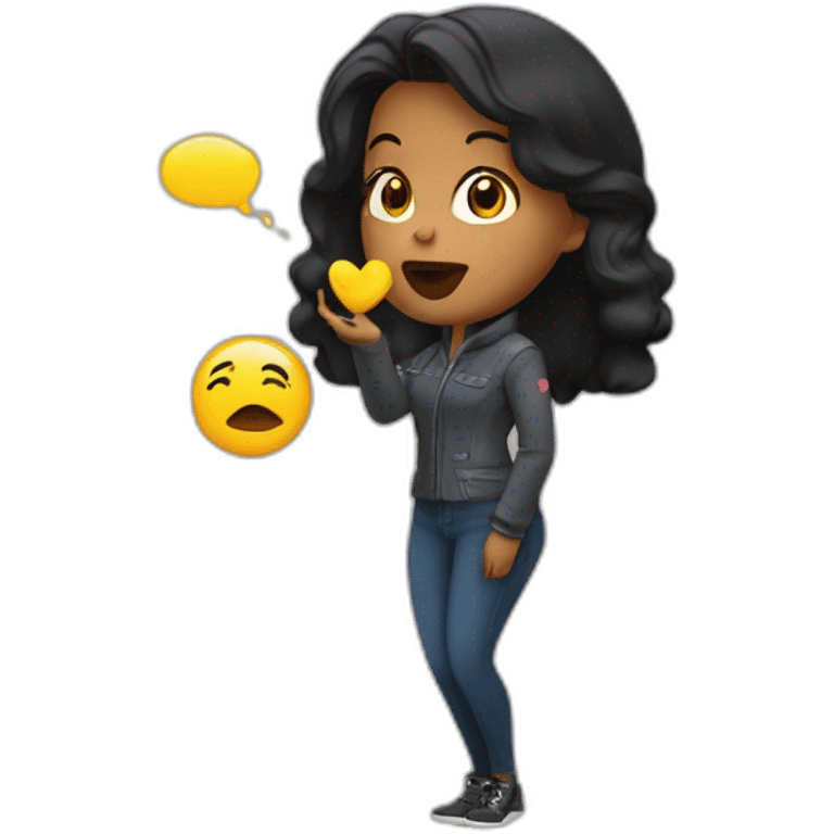 woman blowing kiss emoji