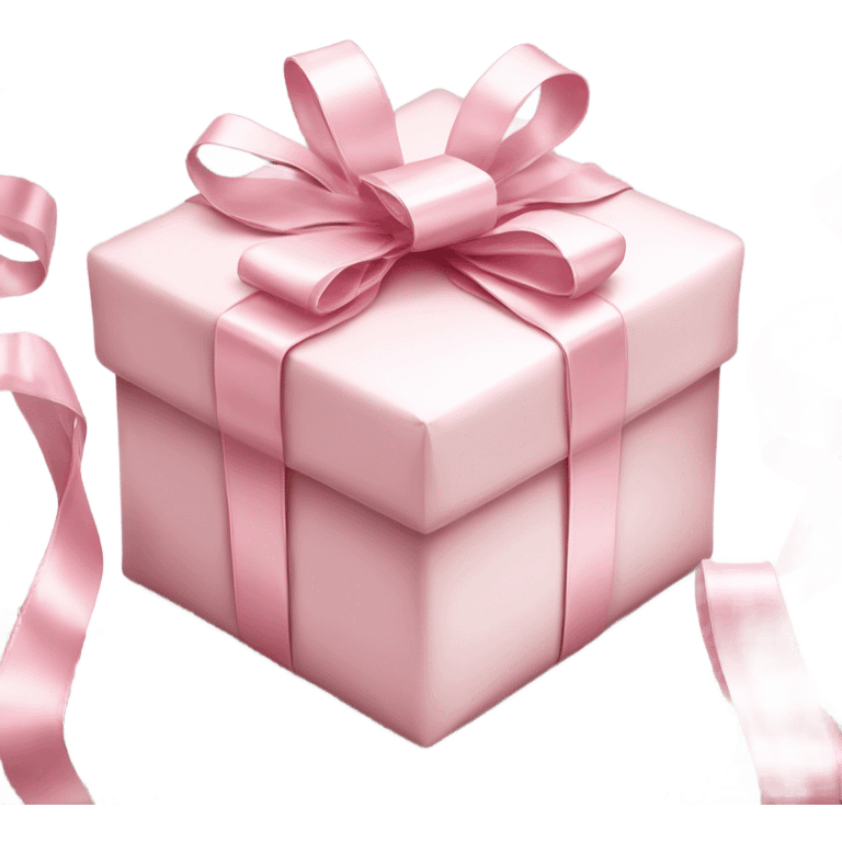 Light pink Christmas gifts under a white Christmas tree  emoji