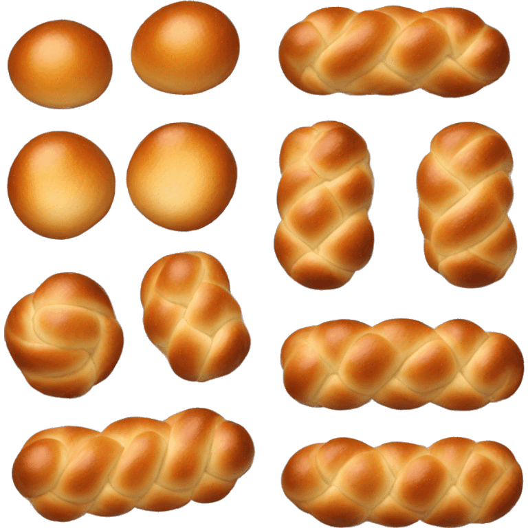 3 plat shabbat challah emoji