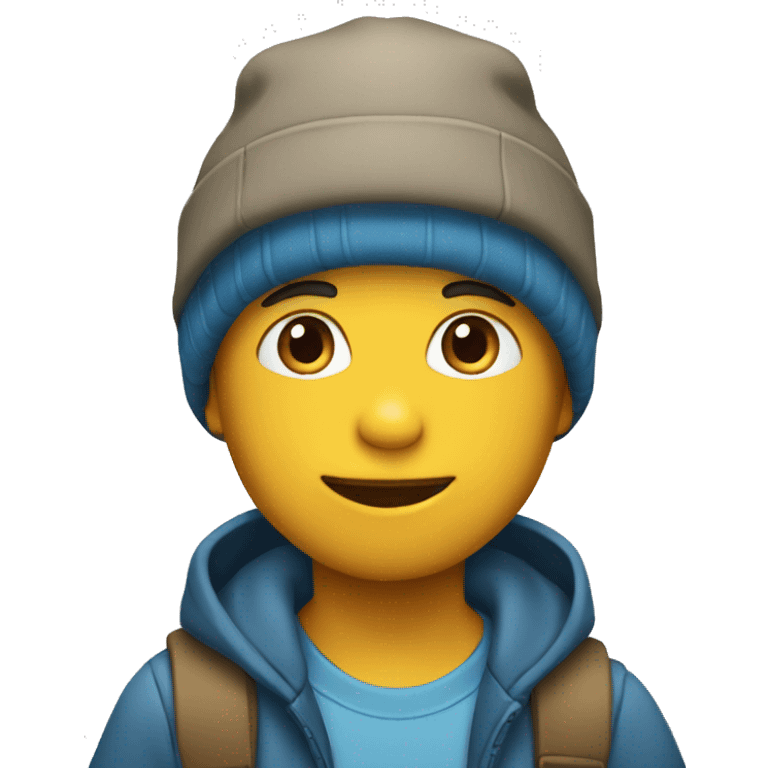 un niño con gorrito emoji