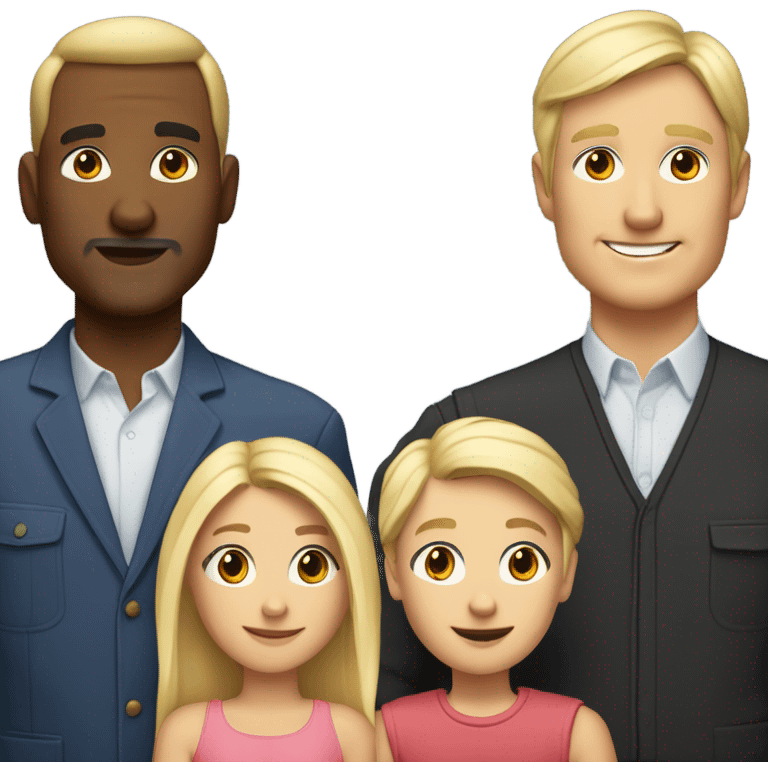 Father 40 beautiful wife daughter blond 7 son blond 10 emoji