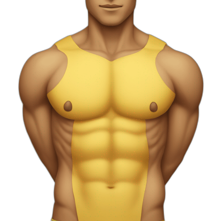 yellow male torso abs emoji