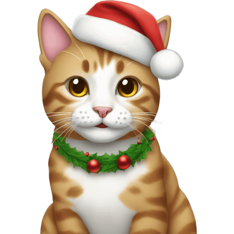 Christmas cat emoji