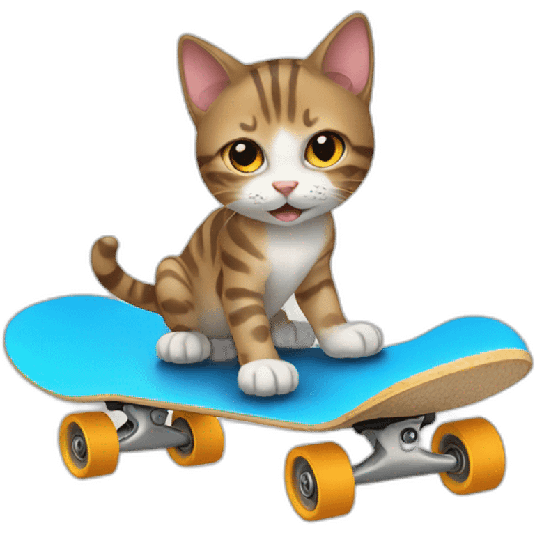 A cat in skate emoji