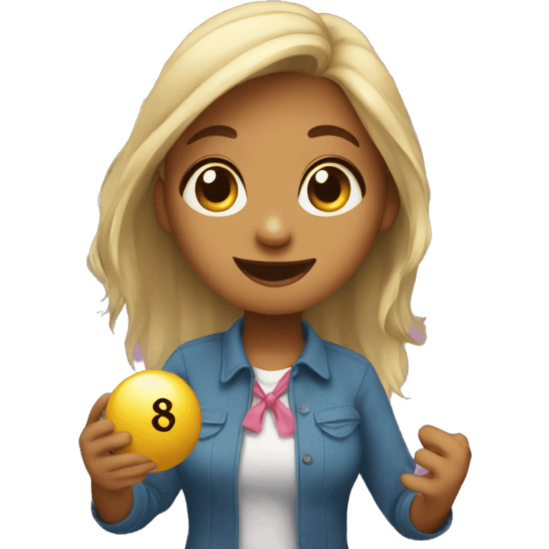 Girl playing bingo emoji