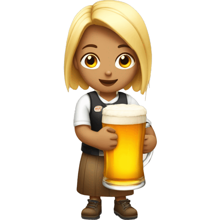 girl with beer in hand emoji