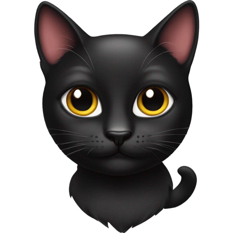 Coquette black cat emoji