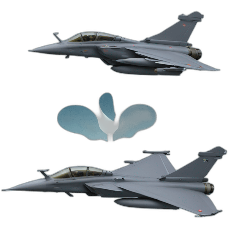 Rafale avion et 2 toures emoji