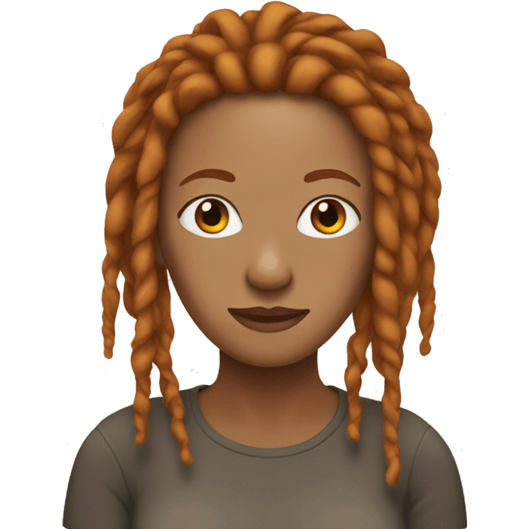 Woman with ginger dreads emoji