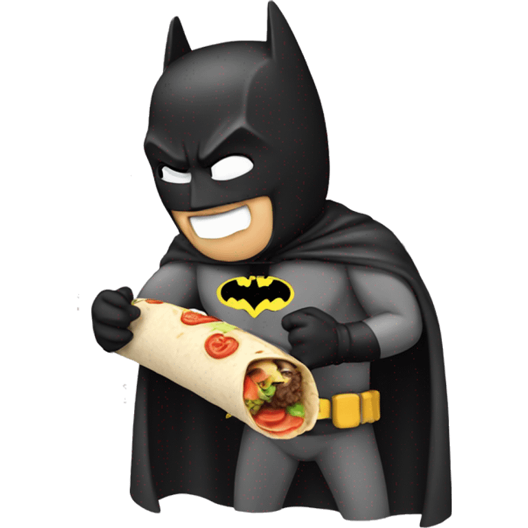 Batman eating burrito emoji