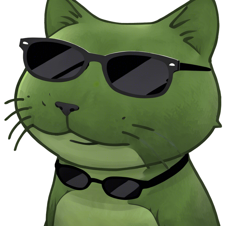 Cat with sunglasses emoji