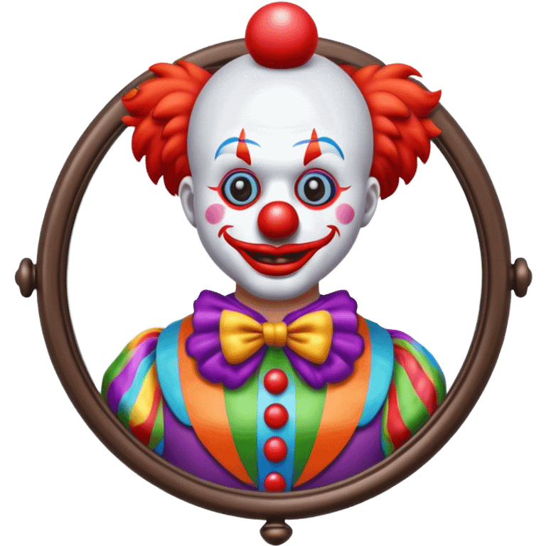 Clown with mirror emoji