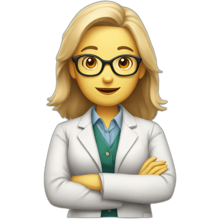 A female rabbit professor emoji