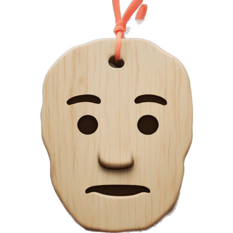 Wood piece, car freshener “Drift” emoji