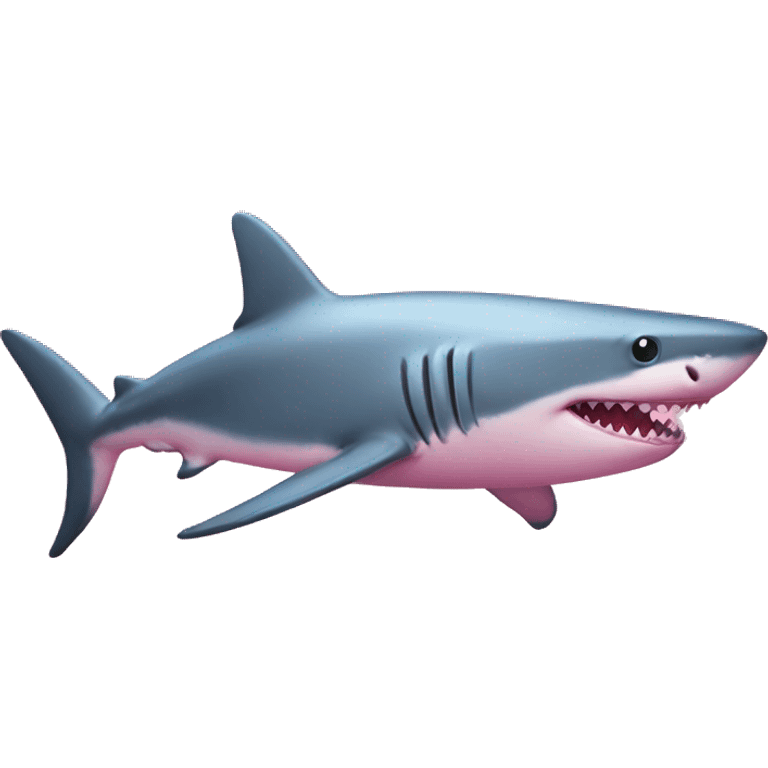 Pink shark emoji