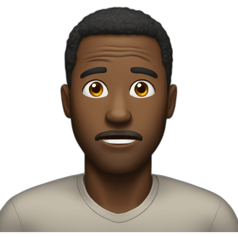 Black man shocked emoji