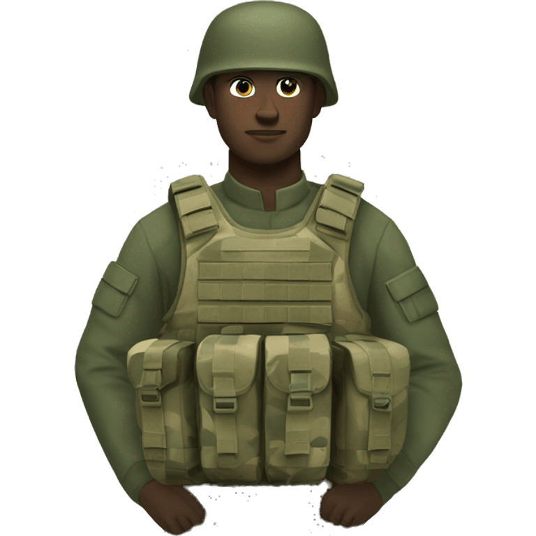 Camouflage plate carrier army emoji