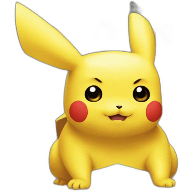 pikachu but make him a cube emoji