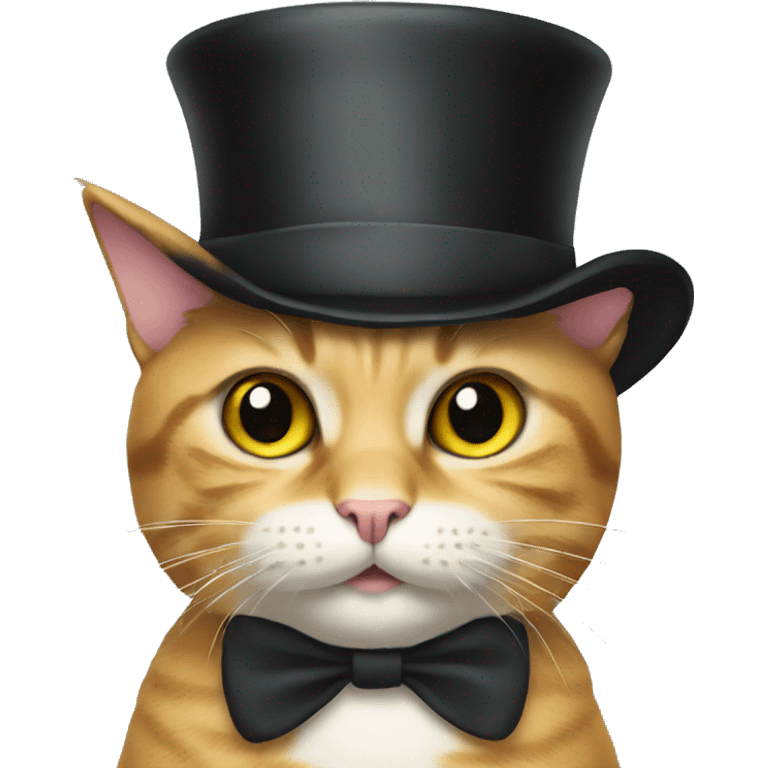 Cat with top hat emoji