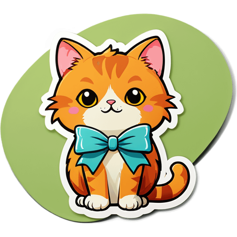 Cat with bow emoji