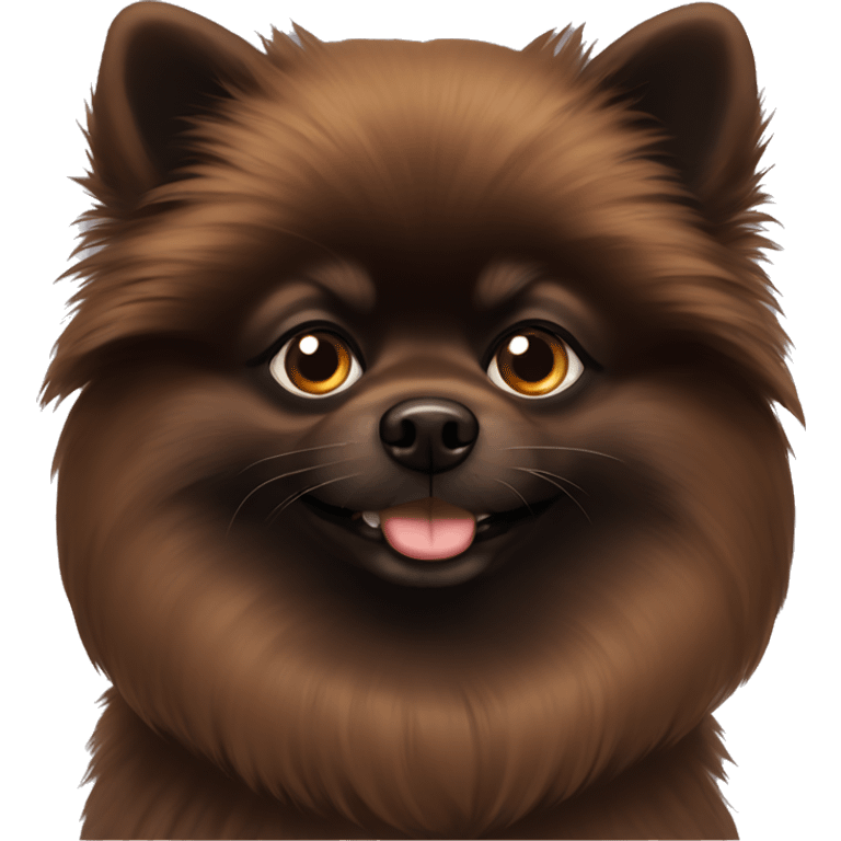 Dark Brown Pomeranian emoji