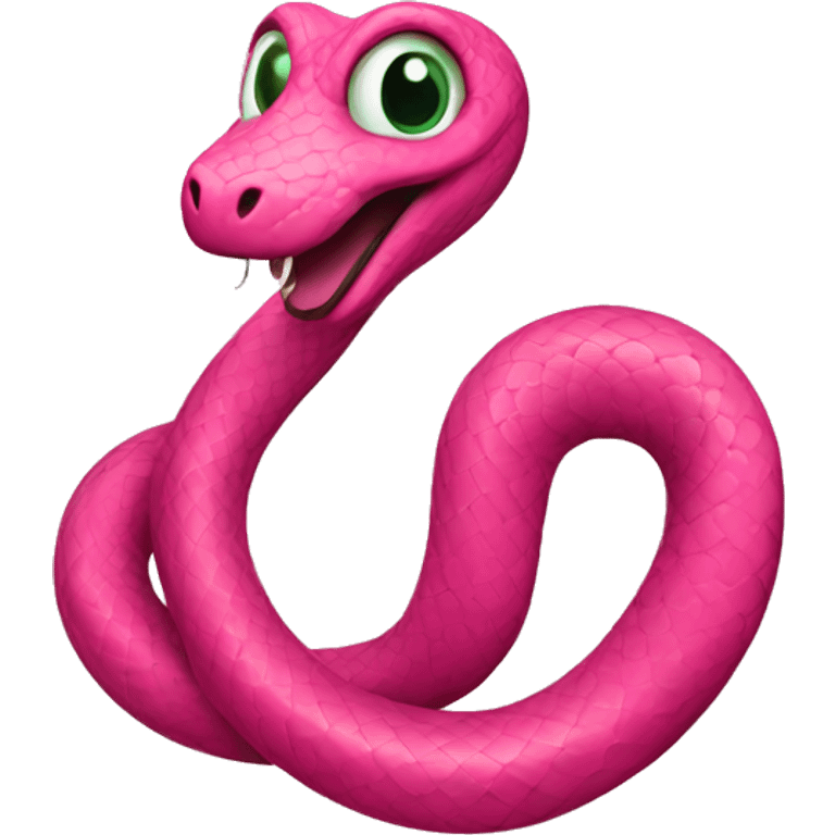 Pink snake Christmas  emoji