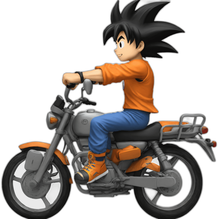 Goku on bike emoji