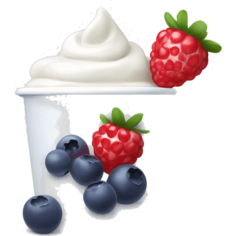 yogurt with berries emoji