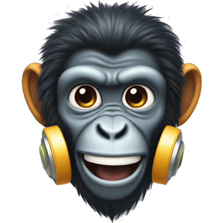 Electro-monkey emoji