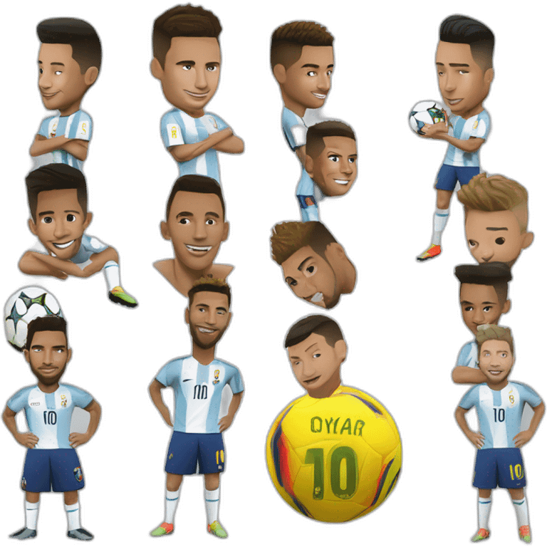 Ronaldo avec neymar.jr avec Olivier Girou avec messi emoji