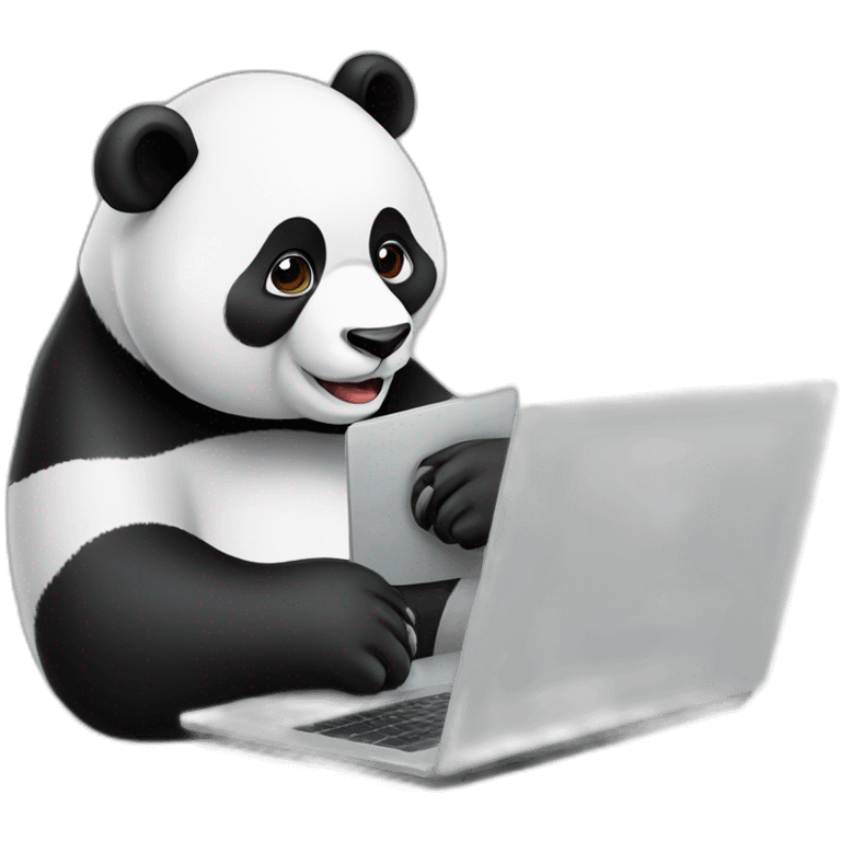 Panda with laptop emoji