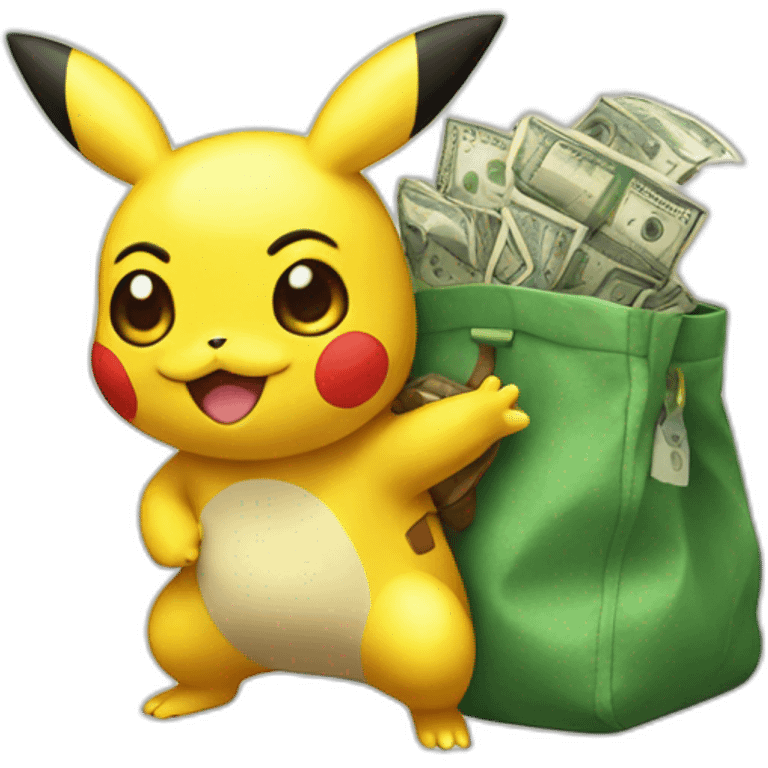 pokemon with bag full of money emoji