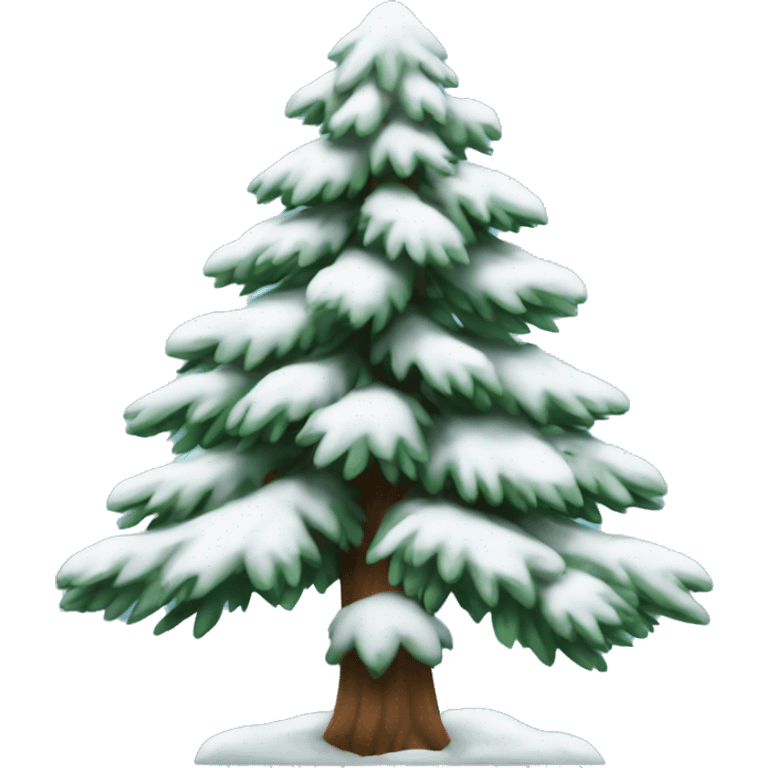 Snowy pine tree emoji