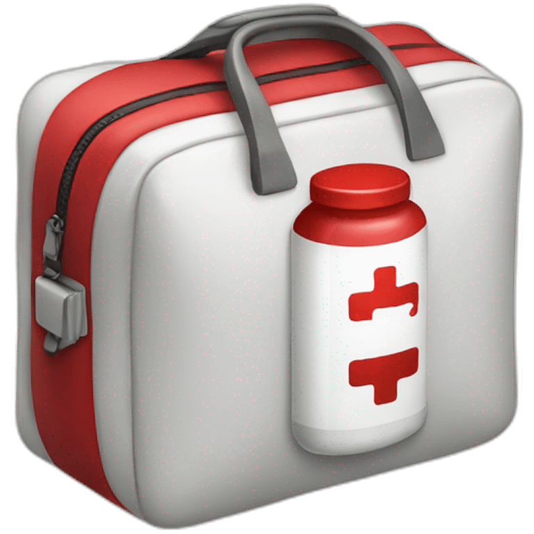 medical bag with red liquid emoji