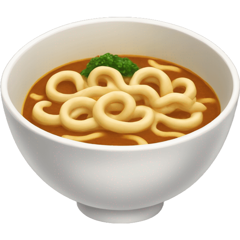 a bowl of curry udon emoji